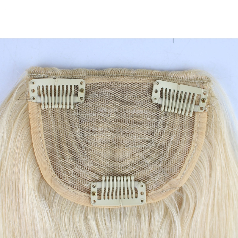 #613 Blonde Color Brazilian Human Hair Clip-in Hair Bang Full Fringe Short Straight Hair Extension for women 6-8inch