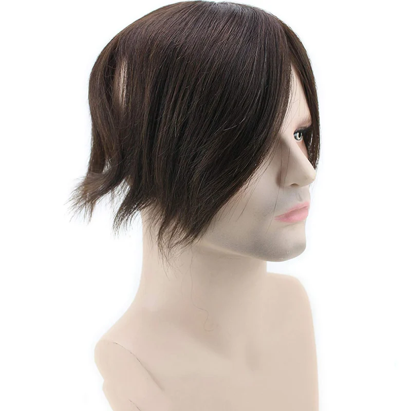 #613 Blonde Color Hairpiece Swiss lace Mono Base with Thin Skin For Men Medium Density Toupee