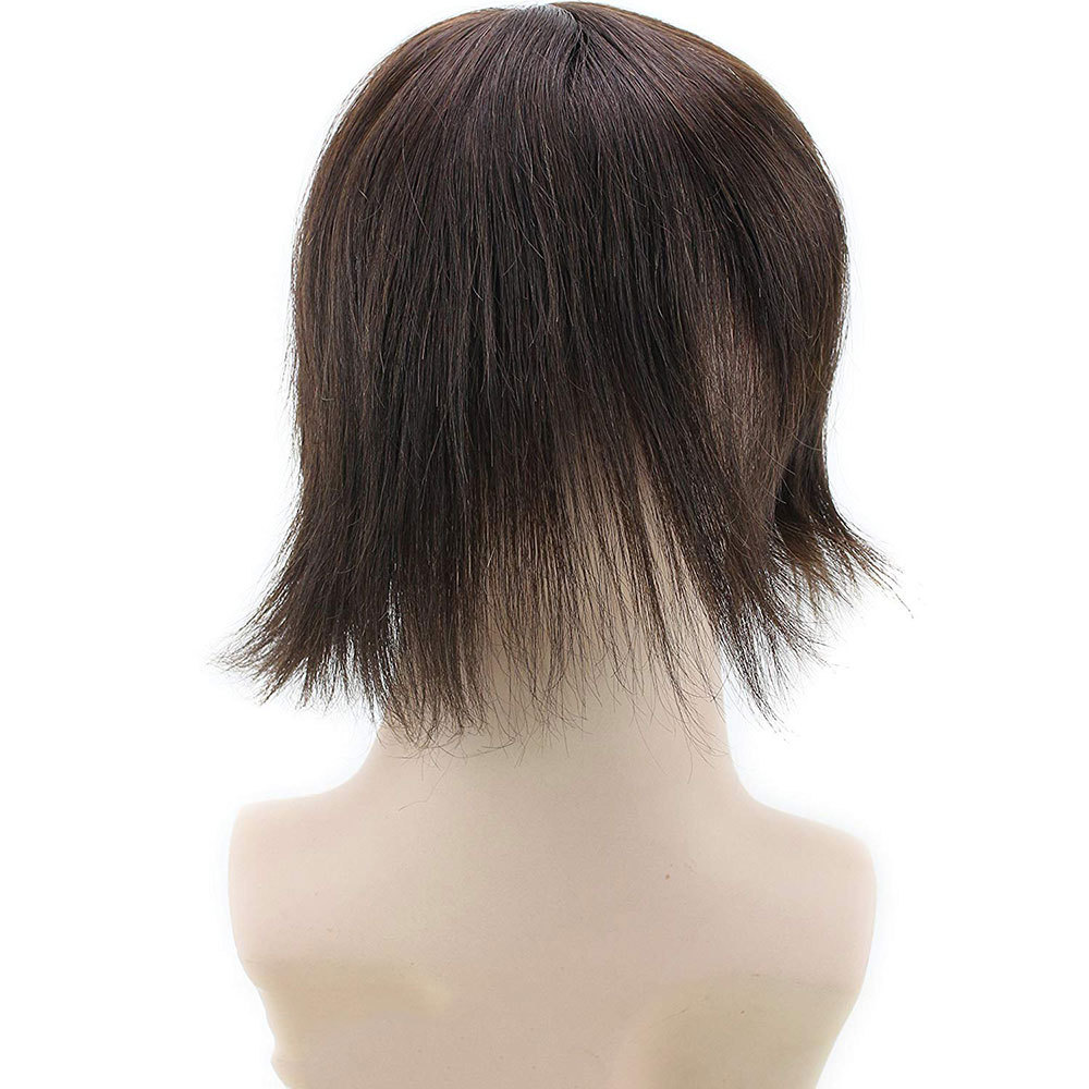 #613 Blonde Color Hairpiece Swiss lace Mono Base with Thin Skin For Men Medium Density Toupee