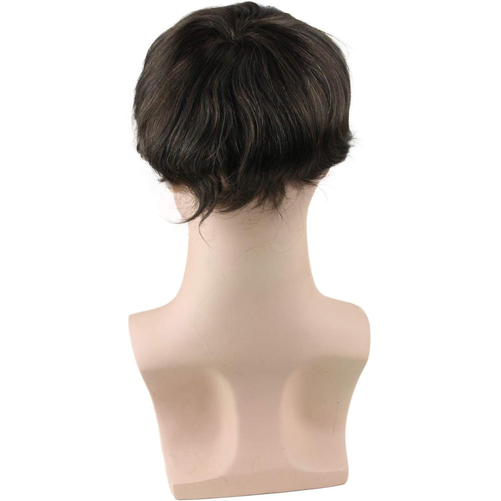 #4 Medium Brown Color 8X10inch Toupee For Women Best Swiss Lace With Soft Skin 100% Human Hair Soft Skin Hair Replacement For Men