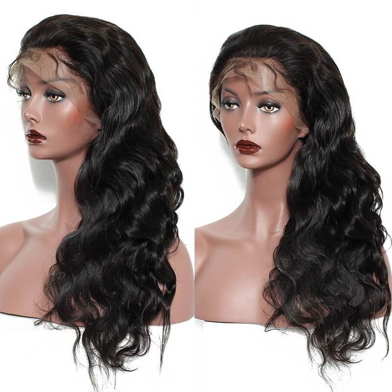 300% Density Glueless Lace Front Wigs Body Wave human Hair Wigs with Baby Hair Natural Hair Line
