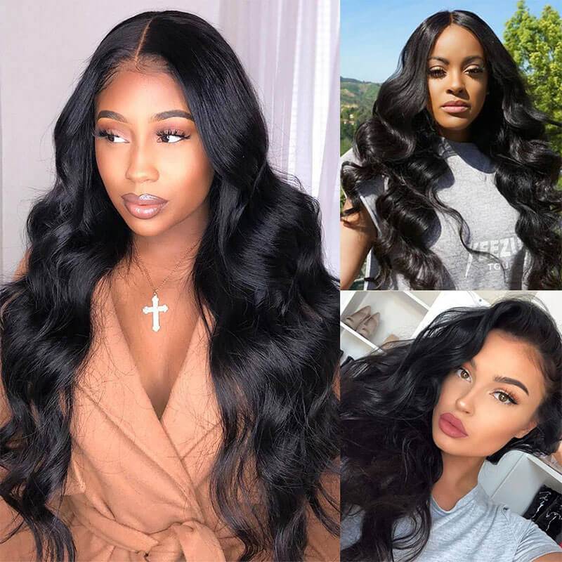 Lace Front Human Hair Wigs Brazilian Body Wave Glueless Full Lace Wigs Pre Plucked for Black Women 360 Lace Frontal Wigs