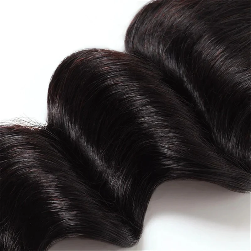 Natural Color Brazilian Hair Brazilian Loose Deep Wave 4x4 Lace Closure Virgin Human Hair Swiss Lace Closure