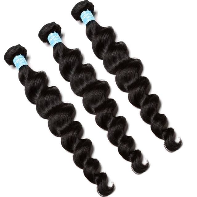 Loose Wave Brazilian Virgin Hair 3 Pcs Brazilian Hair Weave Bundles 8A Hair Products Curly Human Hair Extensions