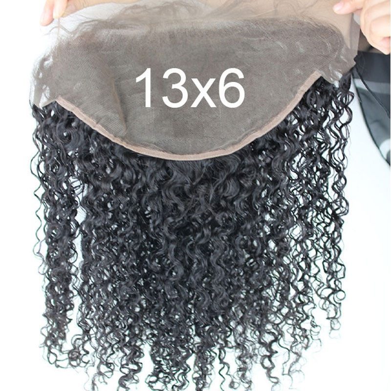 13X6 Water Wave Lace Frontal Closure Ear To Ear Brazilian Remy Human Hair Free Middlie 3 Part Lace Frontals With Baby Hair