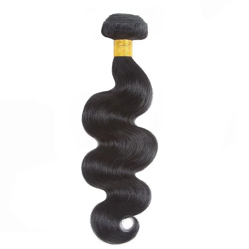 Natural Color Body Wave Indian Remy Human Hair Extensions Weave 3 Bundles