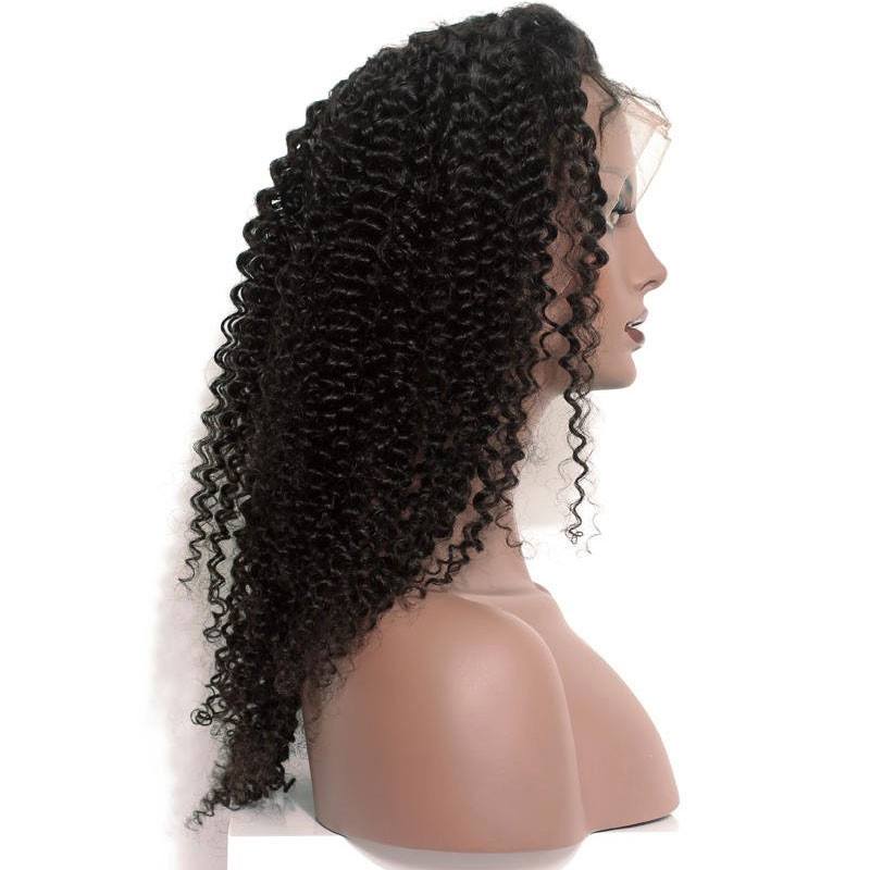 Kinky Curly Silk Top Human Hair Wigs Silk Base Full Lace Human Hair Wigs For Black Woman