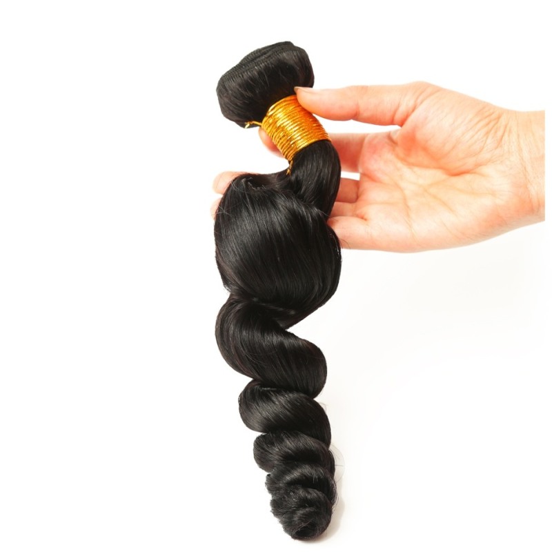 Natural Color Loose Wave Malaysian Remy Human Hair Weave 3pcs Bundles