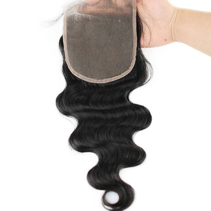 5x5 Lace Closure Malaysian Body Wave Closure Human Hair Lace Closure With With Baby Hair Bleached Knots 7A Lace Top Closure