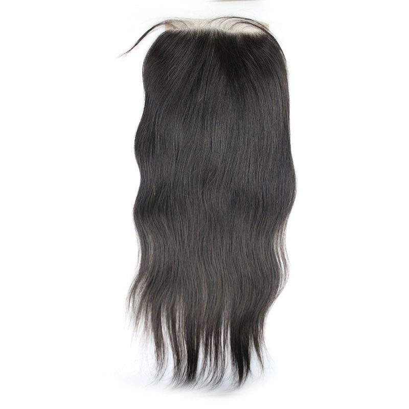 7A Straight 5x5 Lace Closure Peruvian Straight Closure With Baby Hair Closure With Bleached Knots Free Middle 3 Part Closures