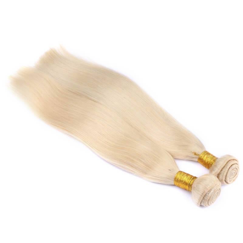 613# Blonde Human Virgin Hair Straight Bundle 28 inch in stock 1pcs