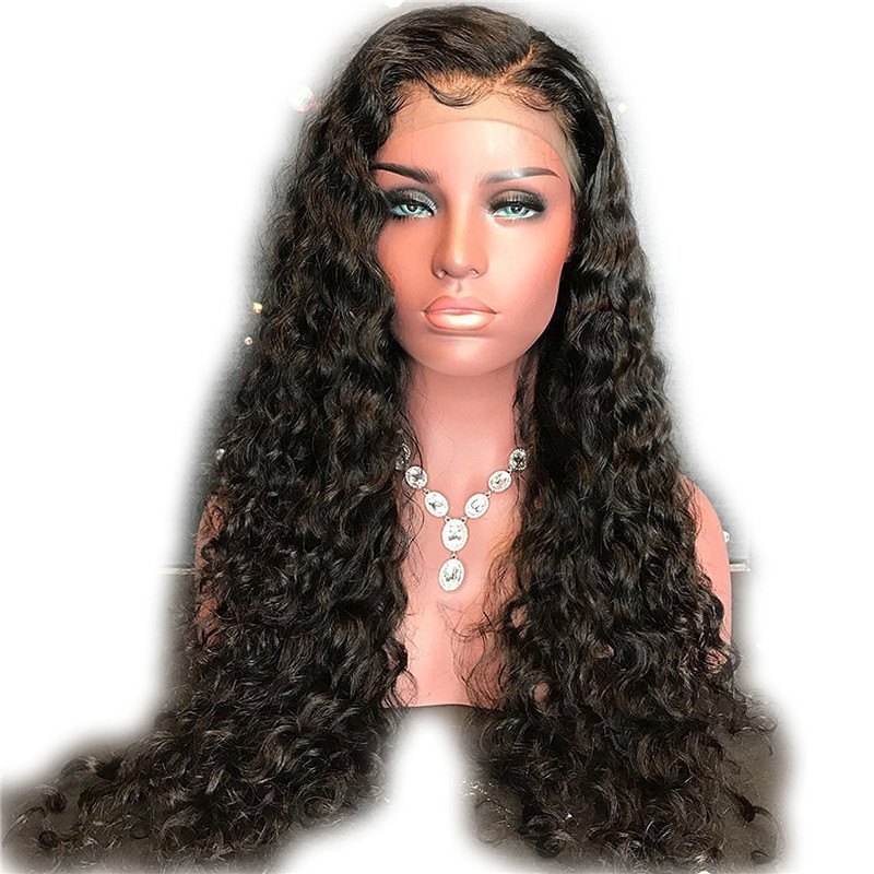 Brazilian Remy Human Hair Curly Lace Front Wigs Glueless Human Hair Wigs with Baby Hair for Black Women Curly