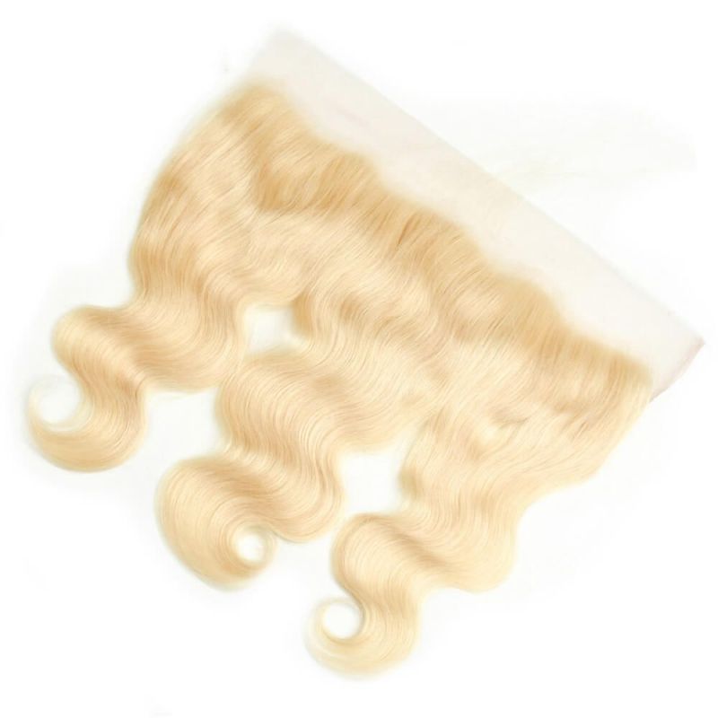 613 Lace Frontal Closure Blond 13X4 Lace Frontal Body Wave 8A Grade 100% Human Hair Virign Peruvian Hair