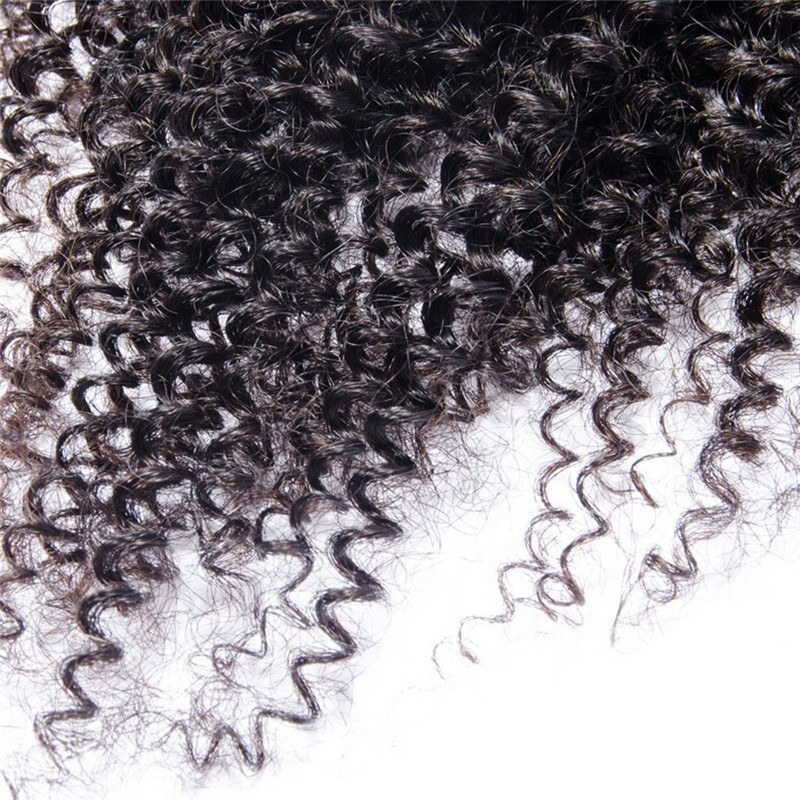 100g 7pcs Clip in Human Hair Extension Kinky Curly Natural Color Brazilian Human Hair