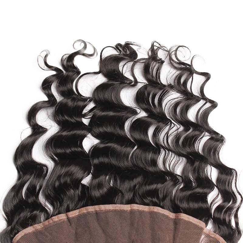 Brazilian Loose Wave 13x4 Ear to Ear Lace Frontal Closure Human Hair Pre Plucked