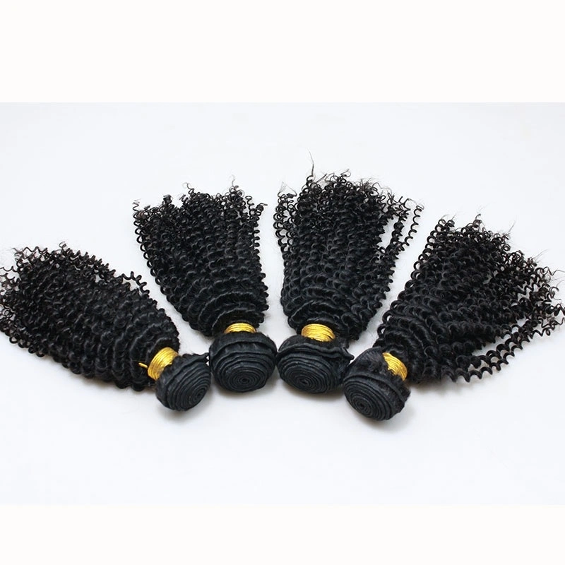 Kinky Curly Hair Bundles Remy Human Hair Extensions Nature Color Weft Kinky Curly Weave 3Pcs