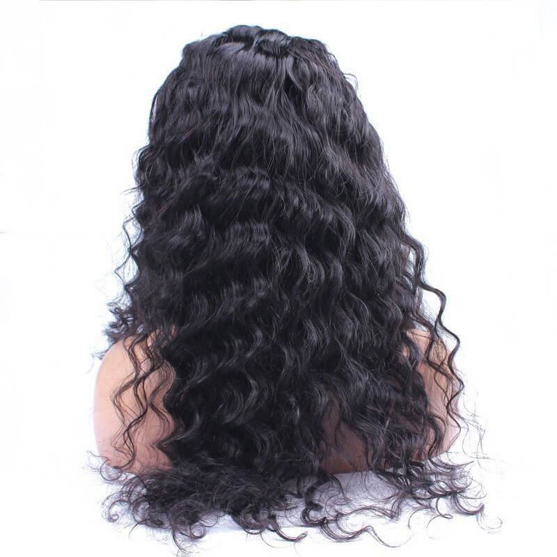 300% High Density Human Hair Lace Front Wigs Deep Curly with Baby Hair Natural Hair Line for Black Women