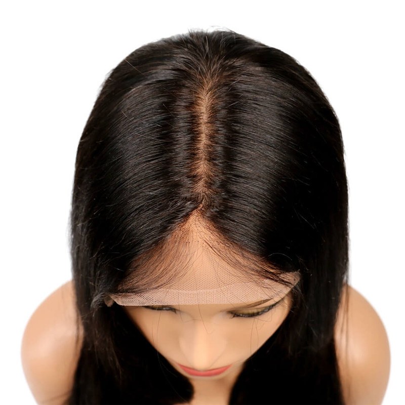 Silk Top Lace Wigs Bob Style Silk Base Full Lace Wigs For Short Straight 130% Density Brazilian Virgin Hair