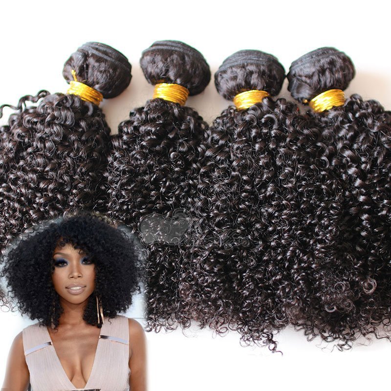 4pcs Hair Bundles 100% Brazilian Virgin Unprocessed Hair Weft 100g/pc