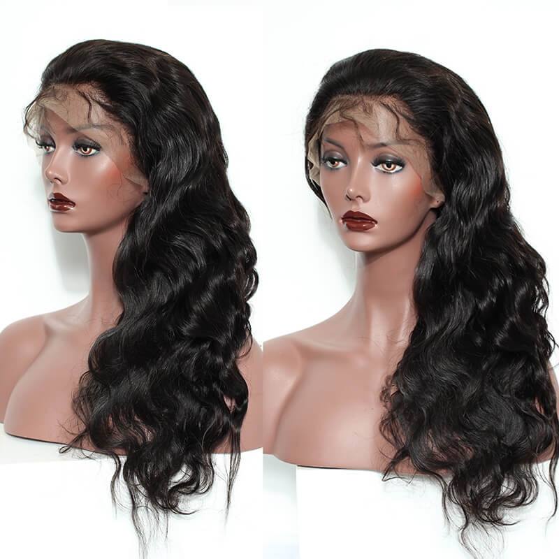 300% Density Wig Pre-Plucked Body Wave  Human Hair Wigs Natural Hair Line with Baby Hair