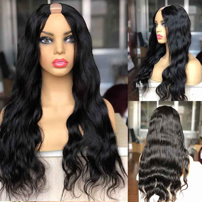 1x4 U Part Lace Wig Full Lace 100% Human Hair Thick Enough With Baby Hair For Women