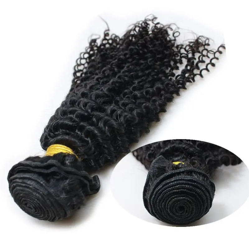 Natural Color Malaysian Remy Hair Kinky Curly Hair Weave 3 Bundles