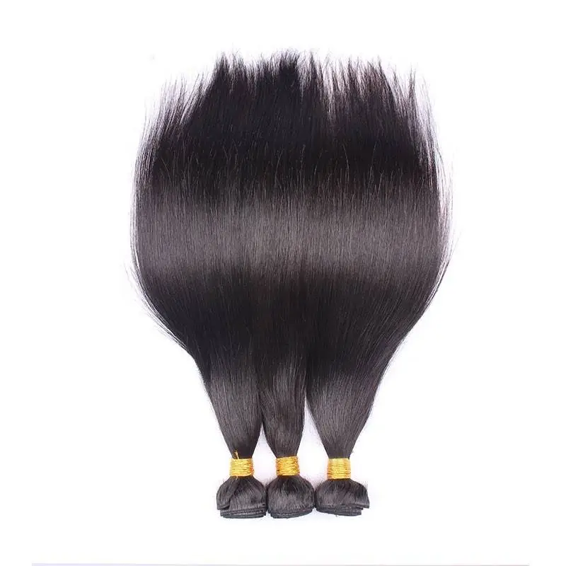 High Quality Silk Straight Brazilian Remy Human Hair Extensions Weave 3 Bundles