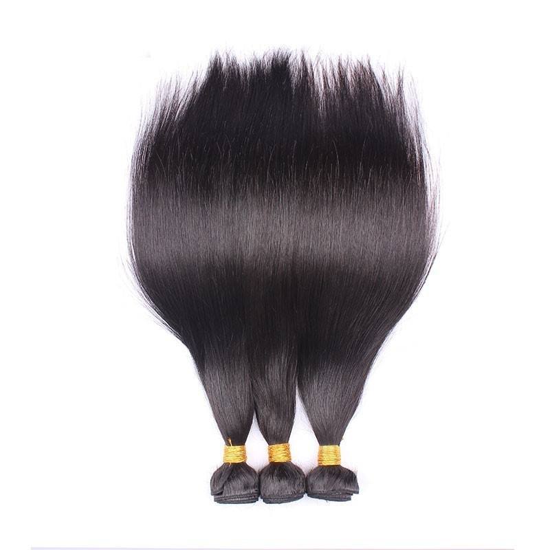 High Quality Silk Straight Brazilian Remy Human Hair Extensions Weave 3 Bundles