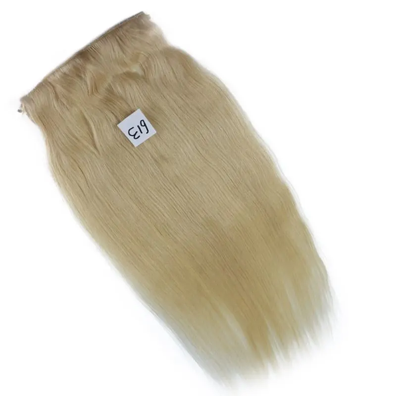 Top Grade Eurasian Virgin Hair 613# Blonde Color Flip Hair Extension 100g/pc 100 Human Hair Straight Flip Hair Extension