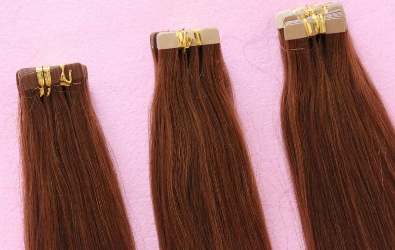 Tape In Hair Extension 100% European Hair Tape Hair Extension 40pcs 3cm Adhesive Tape Hair Weave