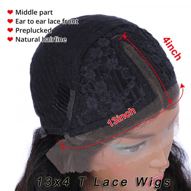 Lace Front Wig Deep Part 4.5 inch In Stock Bob Style Lace Wig Silky Straight Human Hair