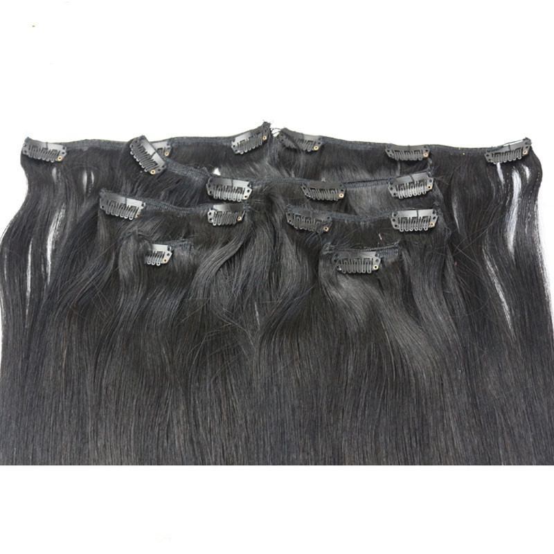 Remy Clip In Hair Extensions Straight 7pcs 120g Virgin Brazilian Hair Clip Hairpiece