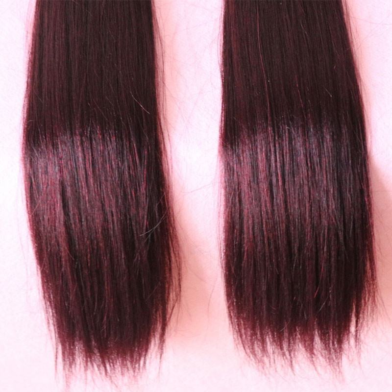 99J Color Tape Hair Piece Real Human Hair Virgin Peruvian Hair Glue Tape Hair Extensions