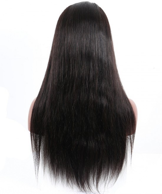 Glueless Lace Frontgal Wis Human Hair With Pre Plucked Baby Hair Brazilian Silky Straight High Density