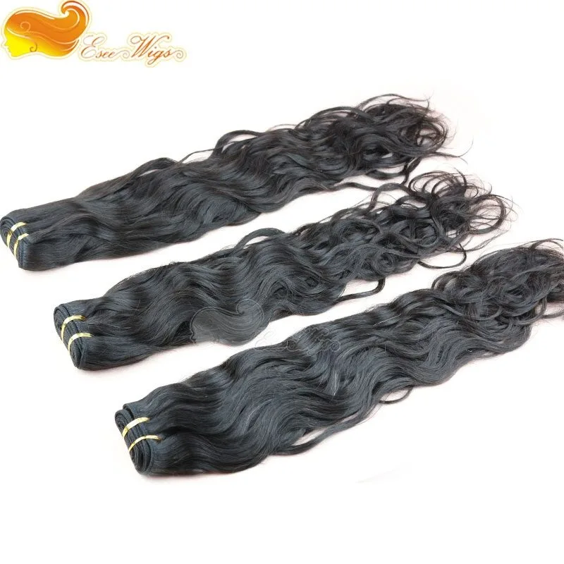 3Pcs Lot Grade 8A Wet And Wavy Virgin Brazilian Hair Natural Wave 3 Bundles Natural Hair Color