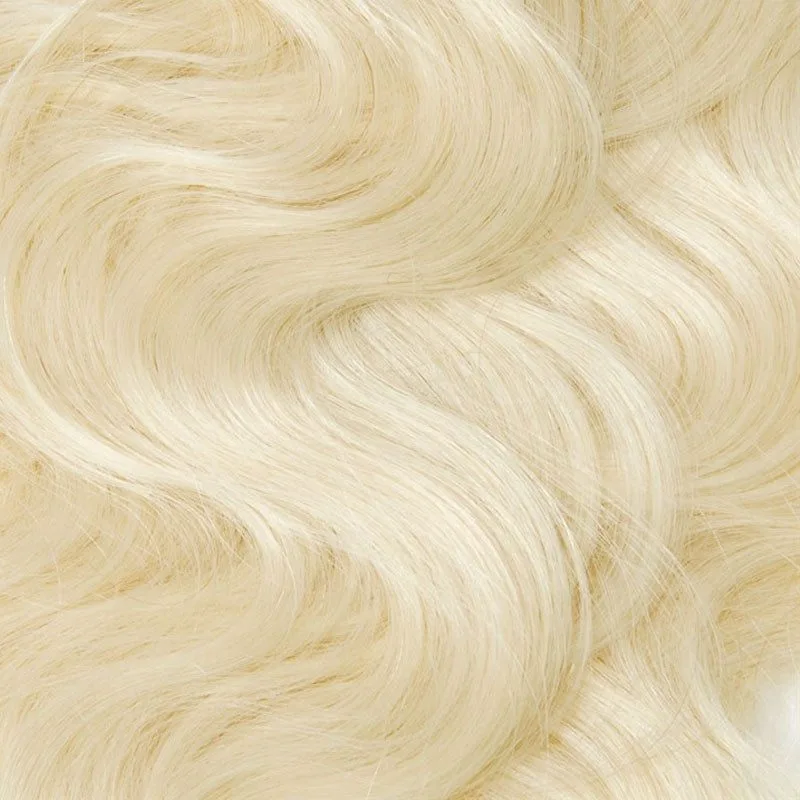 Light Blonde 160g 10 pcs Body Wave Hair Clip in Peruvian Virgin Human Hair Extension 60# 613# Color