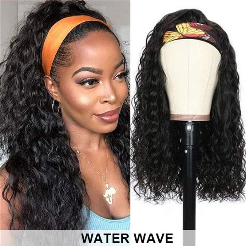 Pay 1 Get 2! Human Hair Headband Wigs Body Wave & Water Wave Wig With Various Kinds Of Hairstyles 150% 180% Density In Stock