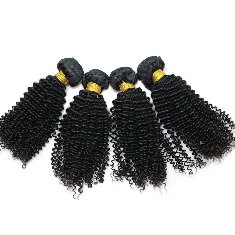 Natural Color Malaysian Remy Hair Kinky Curly Hair Weave 3 Bundles