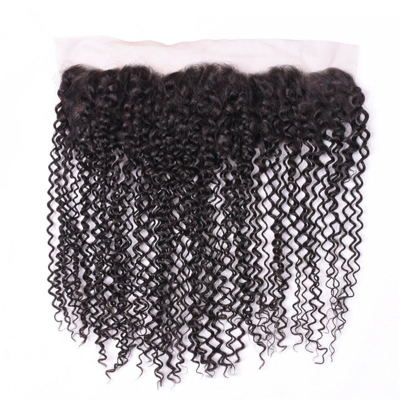 Lace Frontal Closure 13x4 inch 100% Brazilian Virgin Hair Jerry Curly Lace Frontal Closure Natural Color 130%