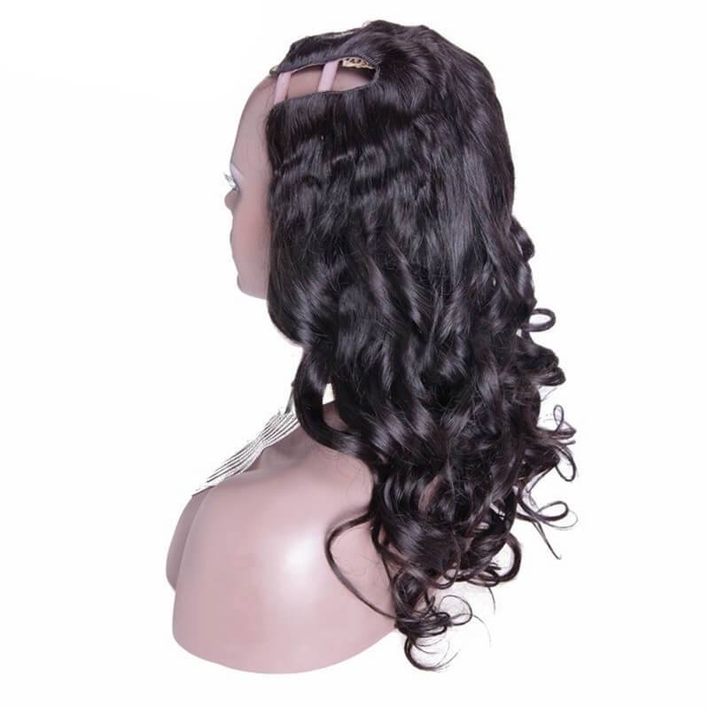 African American Body Wavy Malaysia Virgin Human Hair U Part Wigs Bestellen 8-24 in stock