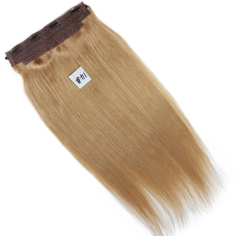 Flip in Straight Hair India Virgin Hair 14# Color Fish Line Hair Extension 100g/pc Flip Hair