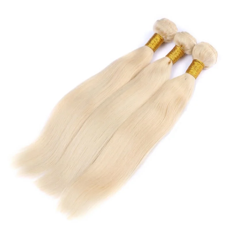 613# Blonde Human Virgin Hair Straight Bundle 28 inch in stock 1pcs