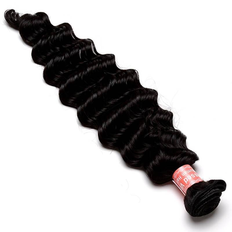 Deep Wave Brazilian Hair 1 Pcs Brazilian Hair Weave Bundles 8A Honey Beauty Hair Products Curly Human Hair Extensions