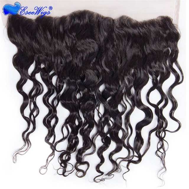 13X4 Ear to Ear Wet And Wavy Lace Frontal Closure Brazilian Human Hair Water Wave Lace Frontal Closure Natural Color