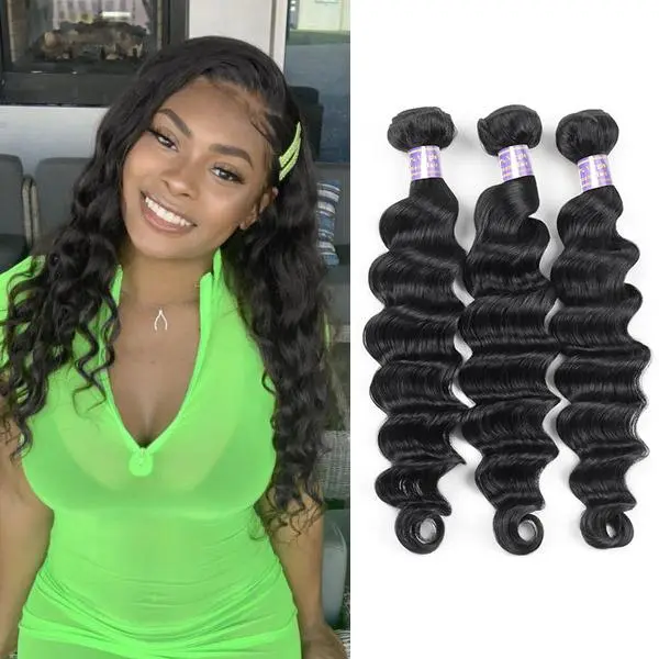 Eseewigs Hair Malaysian Loose Deep Wave 3 Bundles Virgin Human Hair