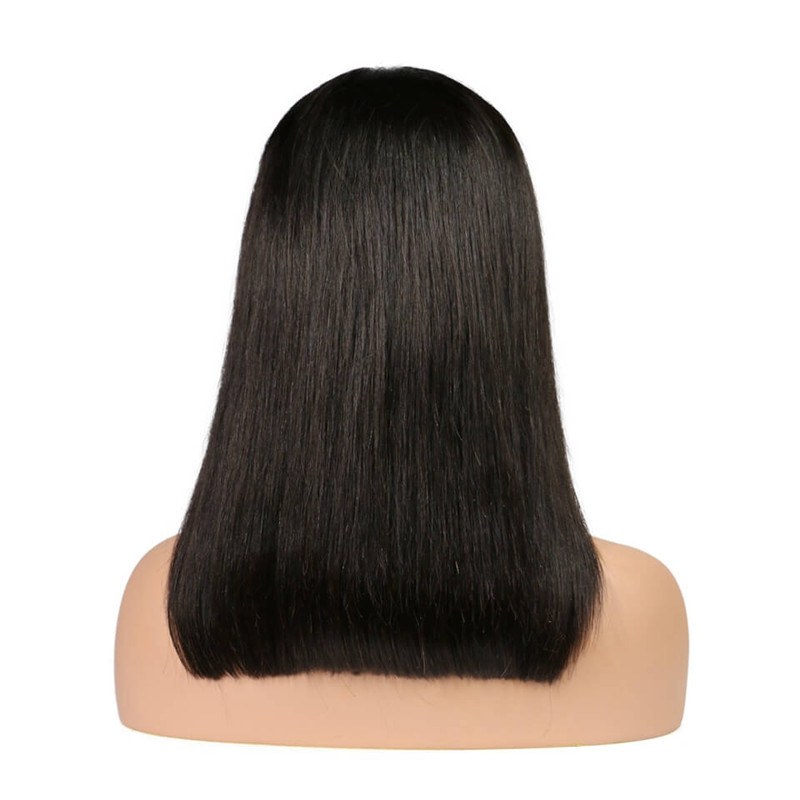 Silk Top Lace Wigs Bob Style Silk Base Full Lace Wigs For Short Straight 130% Density Brazilian Virgin Hair