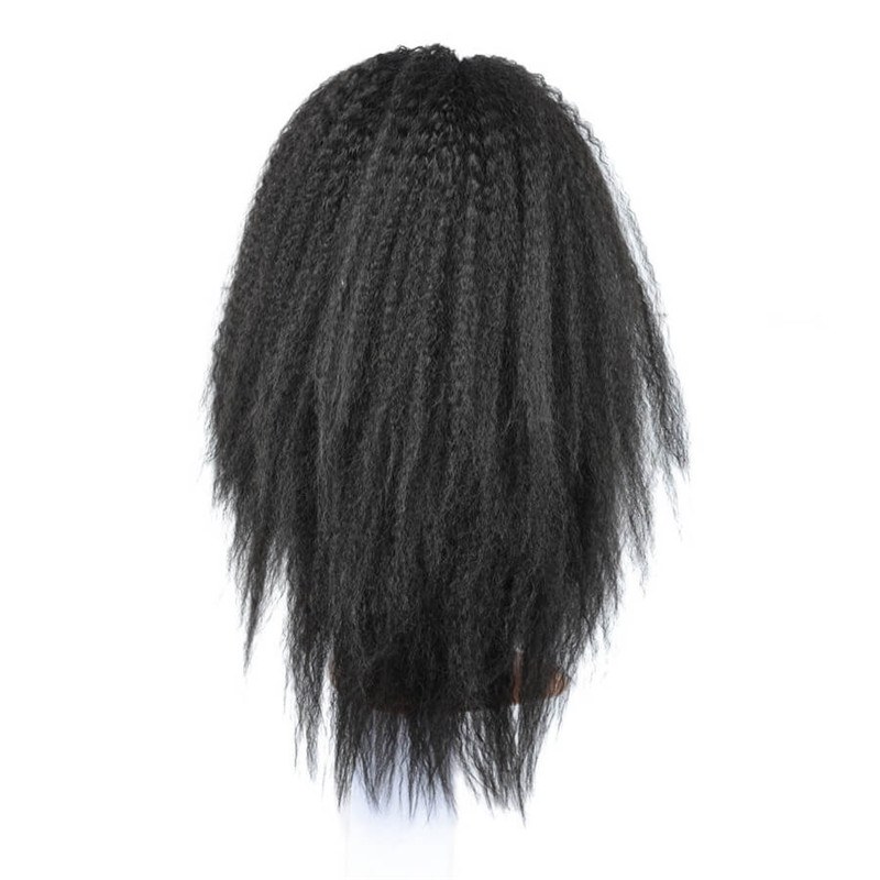 300% Density Wigs Kinky Straight Pre-Plucked Glueless Human Hair Lace Front Wigs Natural Hair Line for Black Women