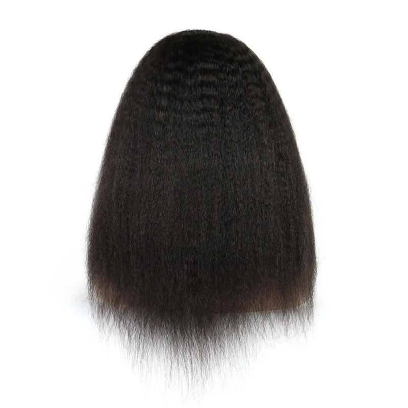Kinky Straight 300% Density Wigs Glueless  Human Hair Wigs Natural Hair Line for Black Women