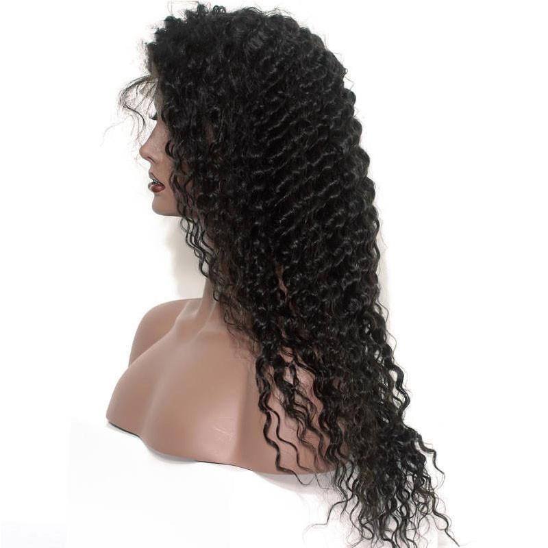 300% Density lace Wigs Deep Wave Pre-Plucked Natural Hair Line Indian Hair Lace Wigs with Baby Hair for Black Women