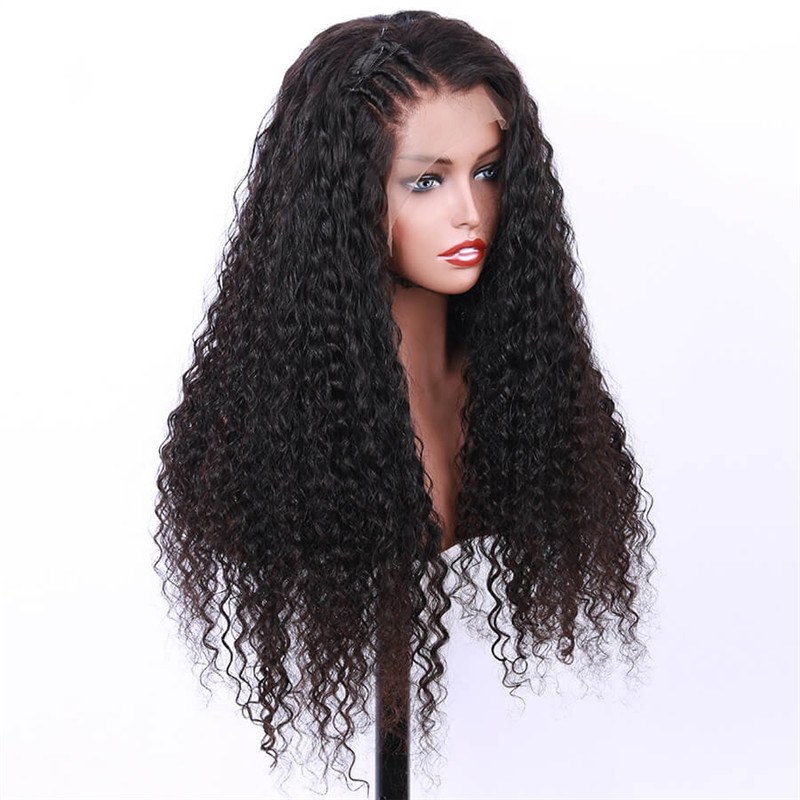 300% High Density Deep Curly  Human Hair Wigs 7A Brazilian Hair Wigs for Black Women